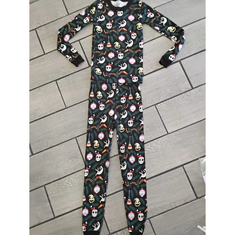 Hanna Andersson Disney Nightmare Before Christmas Pajamas Kids 12 Organic Cotton